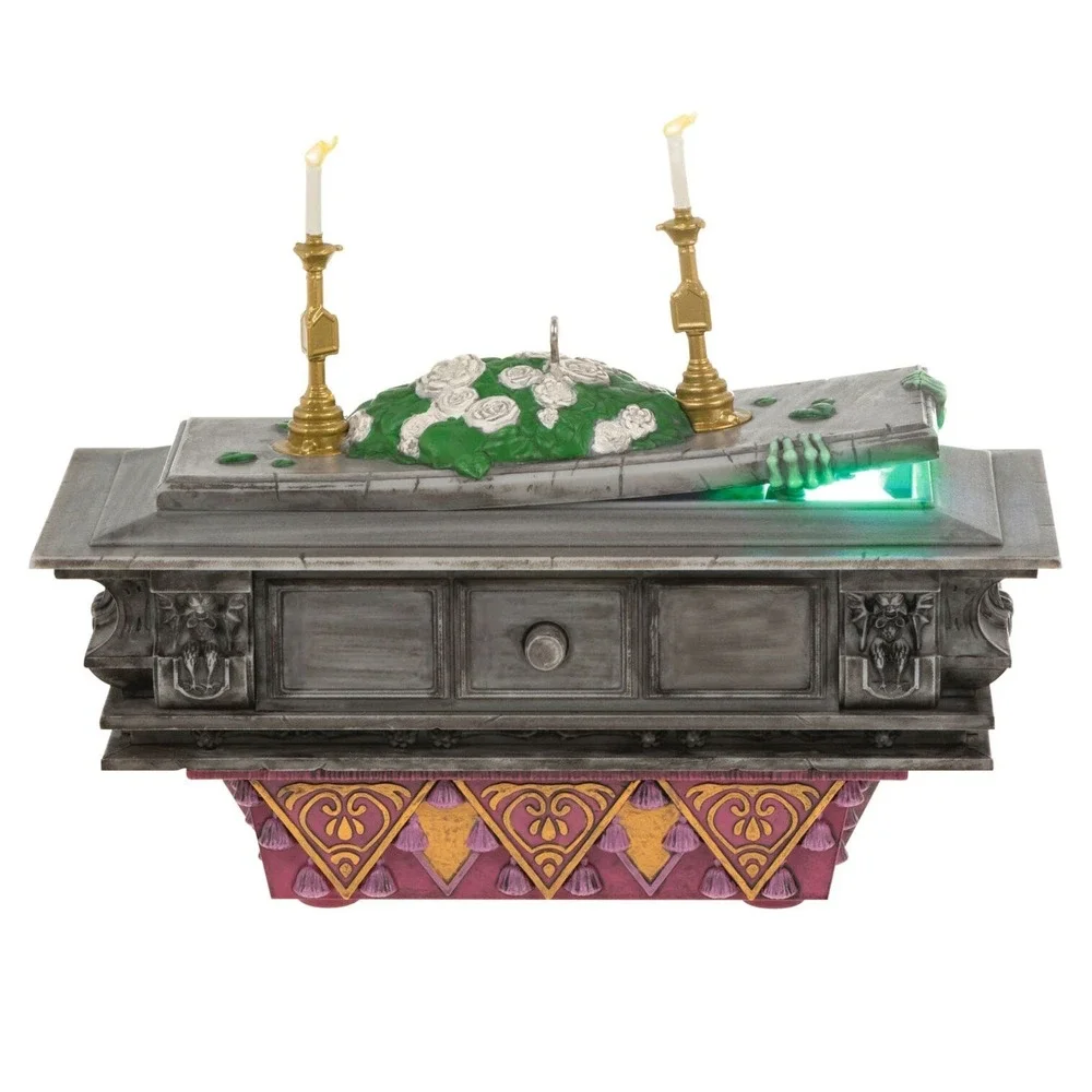 Hallmark Disney Haunted Mansion Coffin in Conservatory Light Sound Ornament